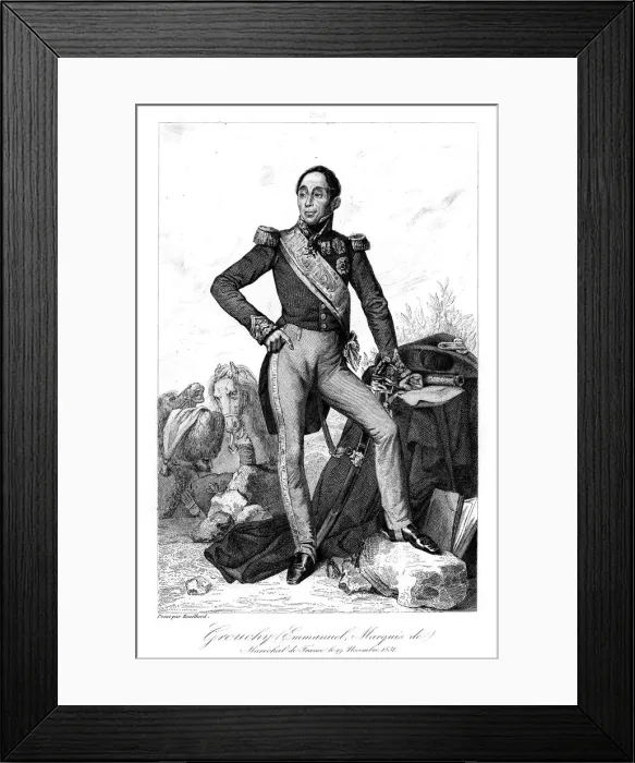 Framed Print : Emmanuel, marquis de Grouchy (1766-1847), French general and marshal, 1839. Artist: Geille Framed Print : Emmanuel, marquis de Grouchy (1766-1847), French general and marshal, 1839. Artist: Geille