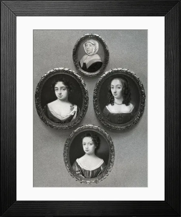 Framed Print : Elizabeth Cromwell, mother of Oliver Cromwell, and his daughters, Mary, Elizabeth and Bridget, 1899 Framed Print : Elizabeth Cromwell, mother of Oliver Cromwell, and his daughters, Mary, Elizabeth and Bridget, 1899