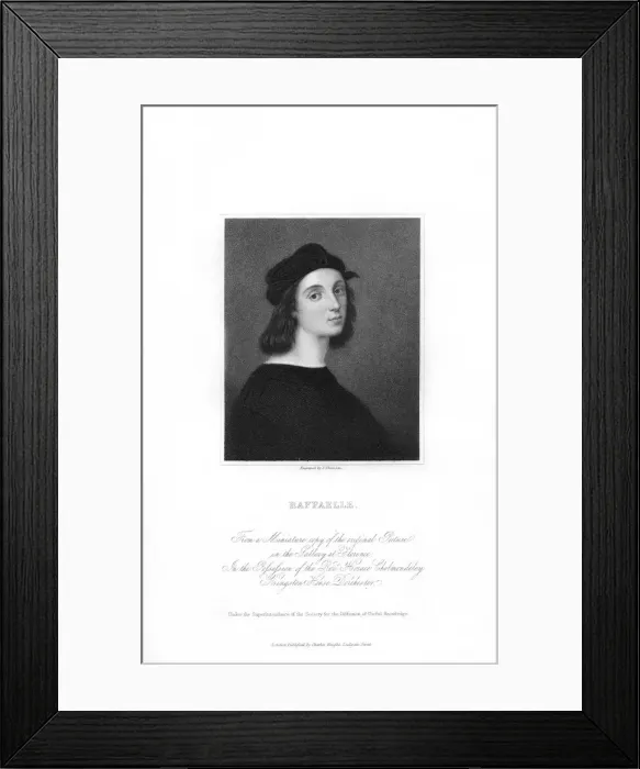 Framed Print : Raphael, Italian Reanaissance artist, (c1836). Artist: J Thomson Framed Print : Raphael, Italian Reanaissance artist, (c1836). Artist: J Thomson