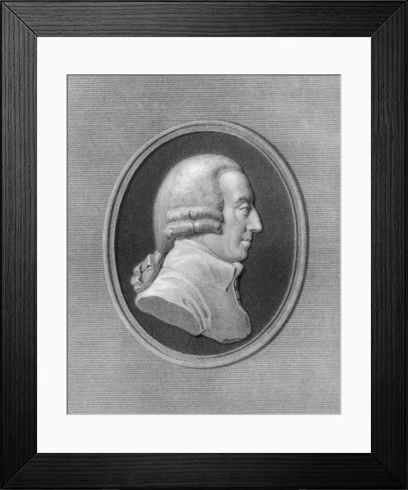 Framed Print : Adam Smith, 18th century Scottish philosopher and economist, (1836). Artist: W Holl