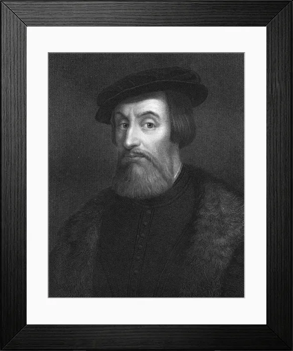 Framed Print : Hernan Cortes, 16th century Spanish conquistador, (1836). Artist: W Holl Framed Print : Hernan Cortes, 16th century Spanish conquistador, (1836). Artist: W Holl