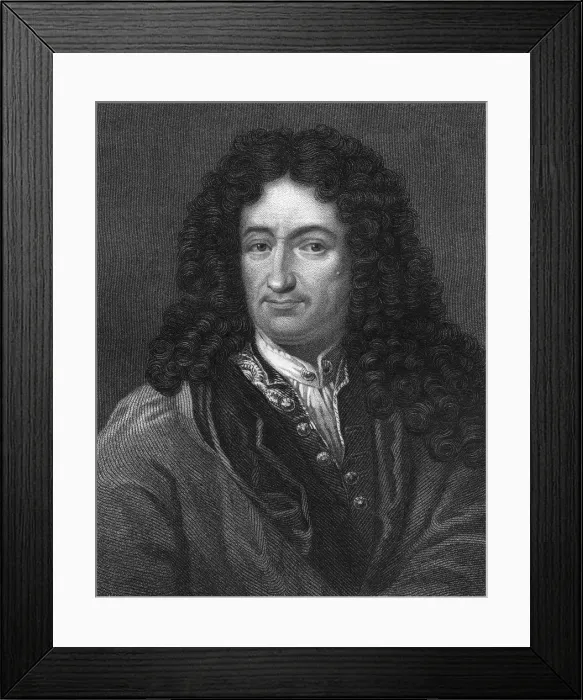 Framed Print : Gottfried Wilhelm von Leibniz, German philosopher and mathematician, (1836). Artist: B Holl Framed Print : Gottfried Wilhelm von Leibniz, German philosopher and mathematician, (1836). Artist: B Holl