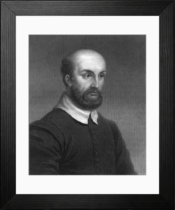 Framed Print : Andrea Palladio, 16th century Italian architect, (1836). Artist: R Woodman Framed Print : Andrea Palladio, 16th century Italian architect, (1836). Artist: R Woodman