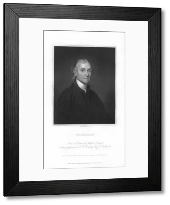 Framed Print : Joseph Priestley, English chemist and Presbyterian minister, (1836). Artist: W Holl Framed Print : Joseph Priestley, English chemist and Presbyterian minister, (1836). Artist: W Holl