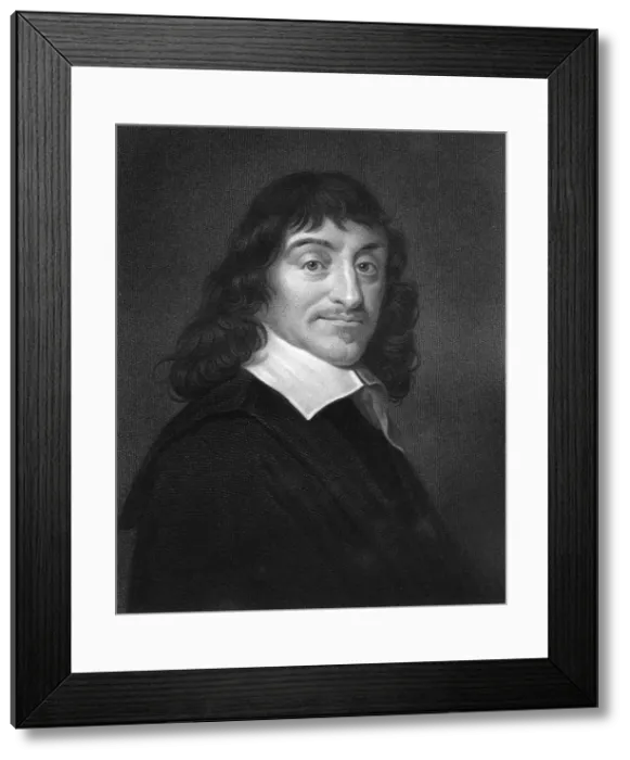 Framed Print : Rene Descartes, 17th century French philosopher and mathematician, (1836). Artist: W Holl Framed Print : Rene Descartes, 17th century French philosopher and mathematician, (1836). Artist: W Holl