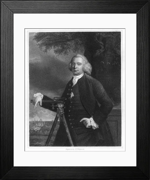 Framed Print : James Brindley, 18th century English civil engineer and canal builder, (1836). Artist: JT Wedgwood Framed Print : James Brindley, 18th century English civil engineer and canal builder, (1836). Artist: JT Wedgwood
