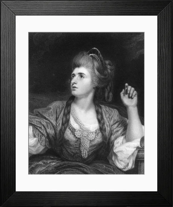 Framed Print : Sarah Siddons, English tragic actress, (1836). Artist: W Holl Framed Print : Sarah Siddons, English tragic actress, (1836). Artist: W Holl