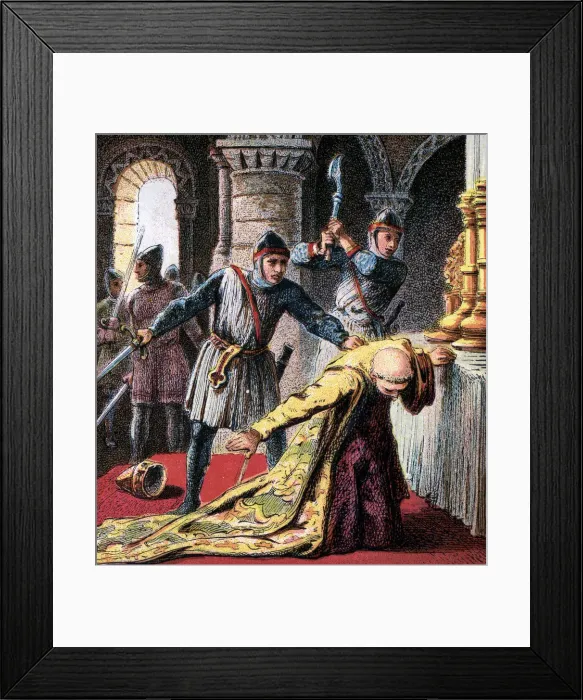 Framed Print : Murder Of Thomas A Becket, 1170, (c1850) Framed Print : Murder Of Thomas A Becket, 1170, (c1850)