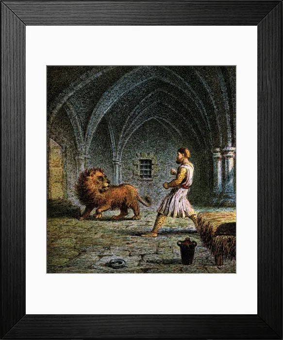 Framed Print : Richard The First And A Lion, 12th century, (c1850) Framed Print : Richard The First And A Lion, 12th century, (c1850)