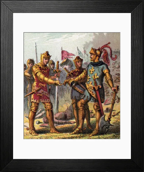 Framed Print : Battle At Poitiers, 1356, (c1850) Framed Print : Battle At Poitiers, 1356, (c1850)