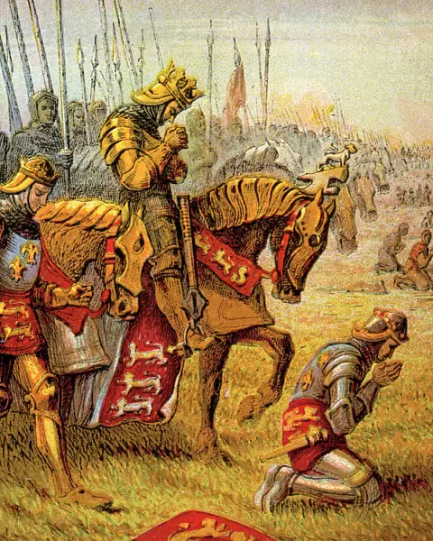 The Battle Of Agincourt, 1415, (c1850)