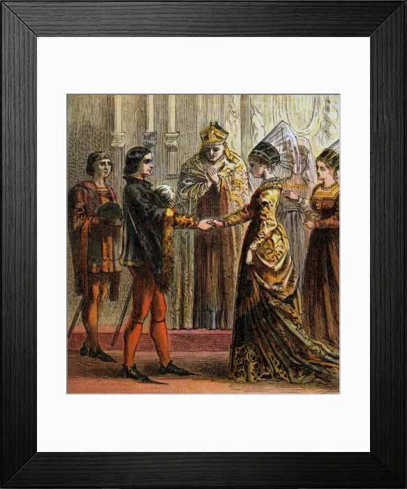 Framed Print : Marriage Of Henry V, 1420, (c1850) Framed Print : Marriage Of Henry V, 1420, (c1850)