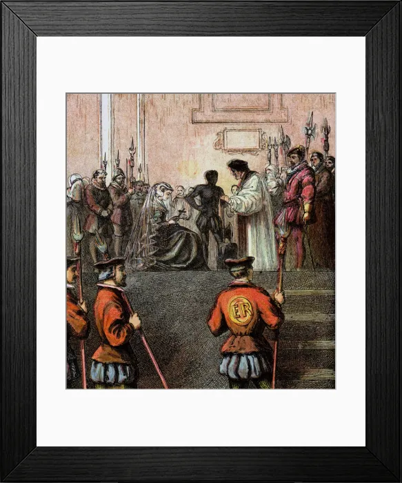 Framed Print : Execution Of Mary, Queen Of Scots, 1587, (c1850) Framed Print : Execution Of Mary, Queen Of Scots, 1587, (c1850)