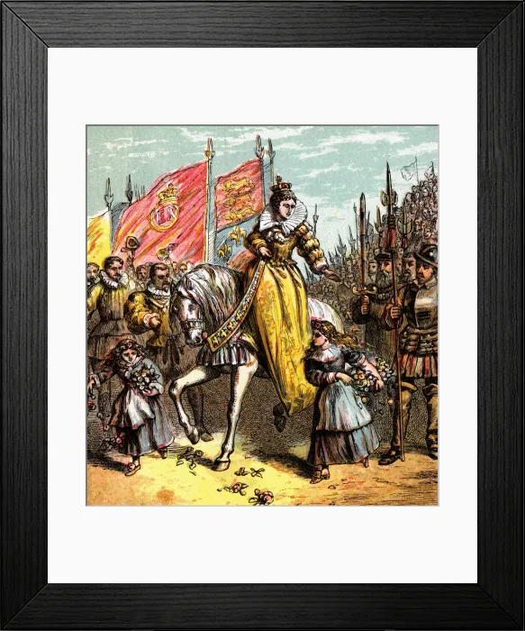 Framed Print : Queen Elizabeths Accession, 1558, (c1850) Framed Print : Queen Elizabeths Accession, 1558, (c1850)