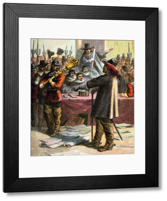 Framed Print : Cromwell Turns Out Parliament, 17th century, (c1850) Framed Print : Cromwell Turns Out Parliament, 17th century, (c1850)