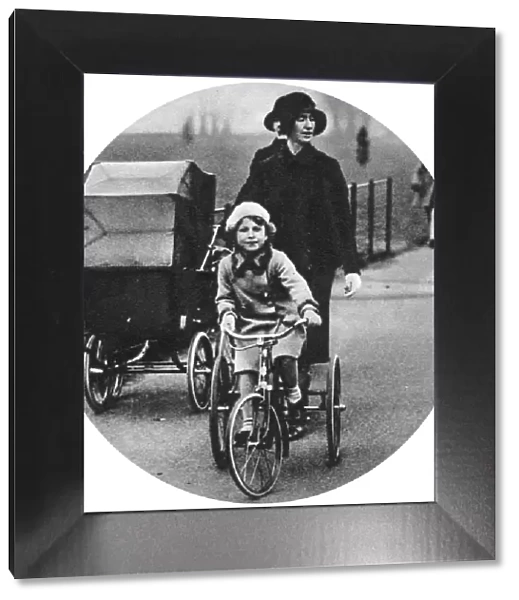 Princess Elizabeth riding a tricycle, March 1932, (1937)
