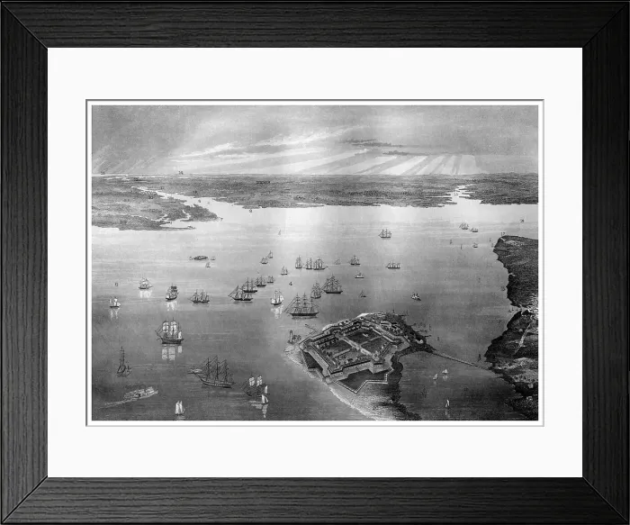 Framed Print : Fortress Monroe, Old Point Comfort, Virginia, 1862-1867. Artist: R Hinshelwood Framed Print : Fortress Monroe, Old Point Comfort, Virginia, 1862-1867. Artist: R Hinshelwood