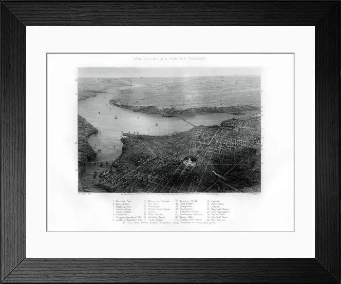 Framed Print : Washington, DC, 1862-1867. Artist: W Ridgway Framed Print : Washington, DC, 1862-1867. Artist: W Ridgway