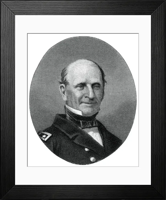 Framed Print : Silas Horton Stringham, admiral in the United States Navy, 1862-1867. Artist: J Rogers Framed Print : Silas Horton Stringham, admiral in the United States Navy, 1862-1867. Artist: J Rogers