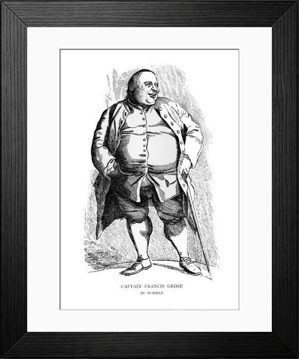 Framed Print : Captain Francis Grose By Himself, 18th century. Artist: Francis Grose Framed Print : Captain Francis Grose By Himself, 18th century. Artist: Francis Grose
