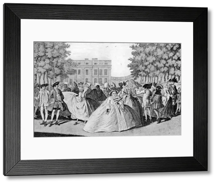 Framed Print : Taste a la mode, 1745. Artist: F Patton Framed Print : Taste a la mode, 1745. Artist: F Patton