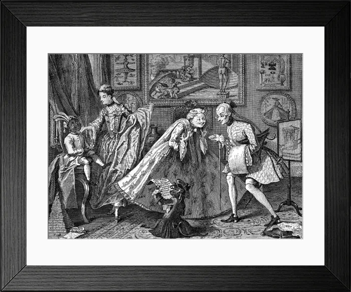 Framed Print : Taste in High Life, 1746. Artist: William Hogarth Framed Print : Taste in High Life, 1746. Artist: William Hogarth