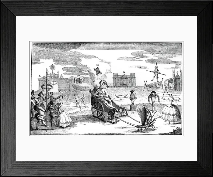Framed Print : Folly Triumphant, 1749. Artist: LP Boitard Framed Print : Folly Triumphant, 1749. Artist: LP Boitard