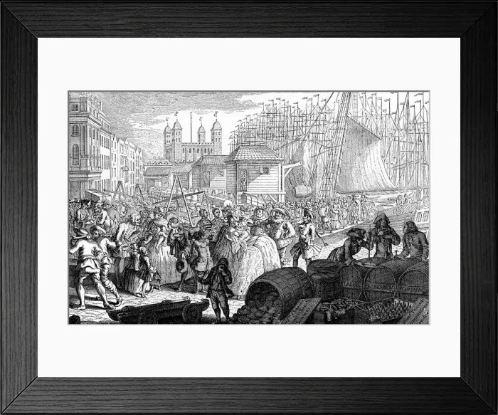 Framed Print : The Imports of Great Britain from France... 1757.Artist: LP Boitard Framed Print : The Imports of Great Britain from France... 1757.Artist: LP Boitard