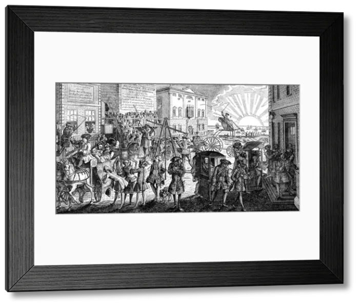Framed Print : The Present Age... 1767.Artist: LP Boitard Framed Print : The Present Age... 1767.Artist: LP Boitard