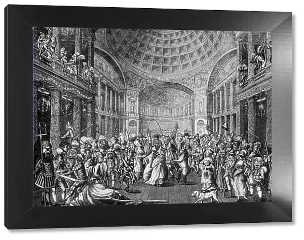 A Masquerade Scene at the Pantheon, 1773. Artist: Charles White