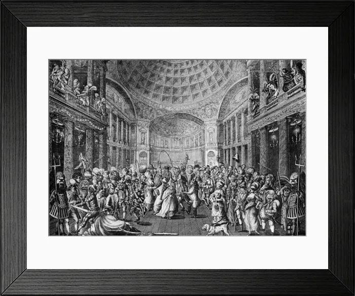 Framed Print : A Masquerade Scene at the Pantheon, 1773. Artist: Charles White Framed Print : A Masquerade Scene at the Pantheon, 1773. Artist: Charles White