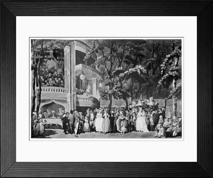 Framed Print : Vauxhall Gardens, 1795. Artist: Thomas Rowlandson Framed Print : Vauxhall Gardens, 1795. Artist: Thomas Rowlandson