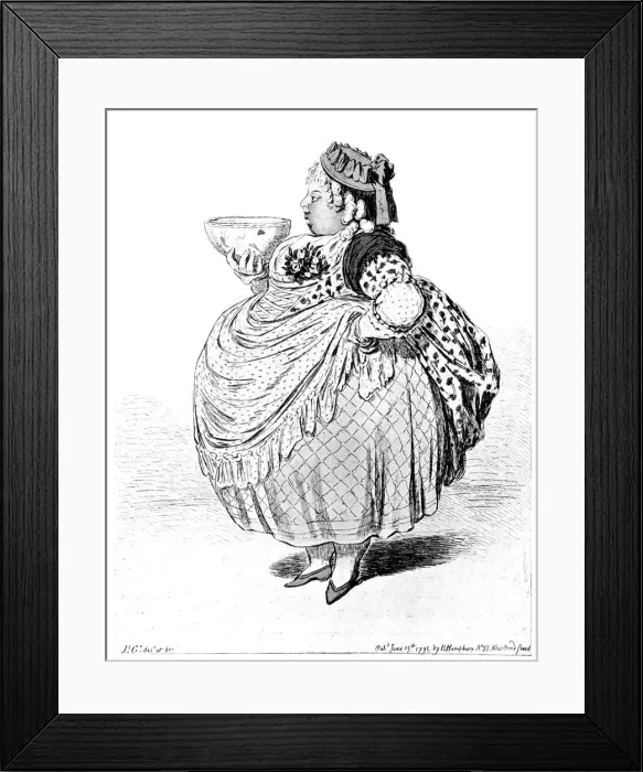 Framed Print : Enter Cowslip with a bowl of cream, 1795 Framed Print : Enter Cowslip with a bowl of cream, 1795