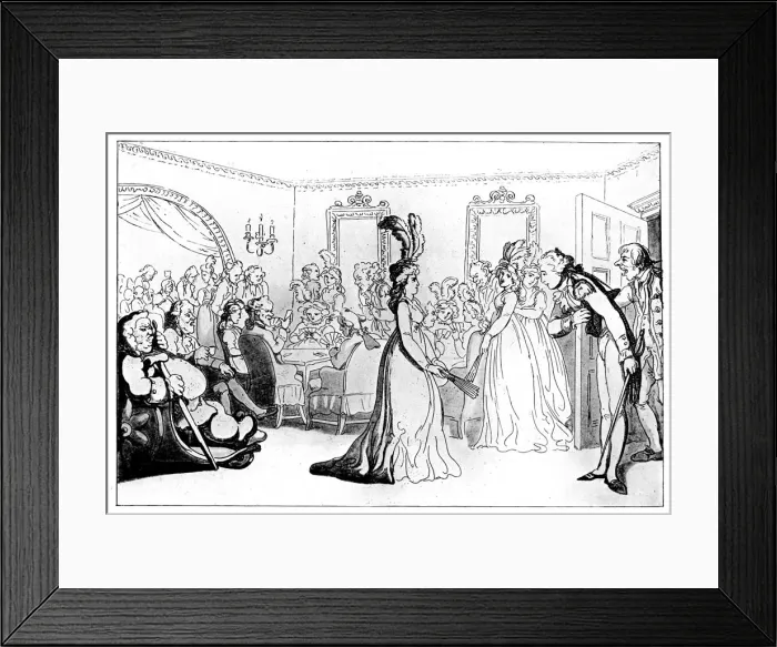 Framed Print : Comforts of Bath: The Games, or Assembly with Card Players, 1798. Artist: Thomas Rowlandson Framed Print : Comforts of Bath: The Games, or Assembly with Card Players, 1798. Artist: Thomas Rowlandson