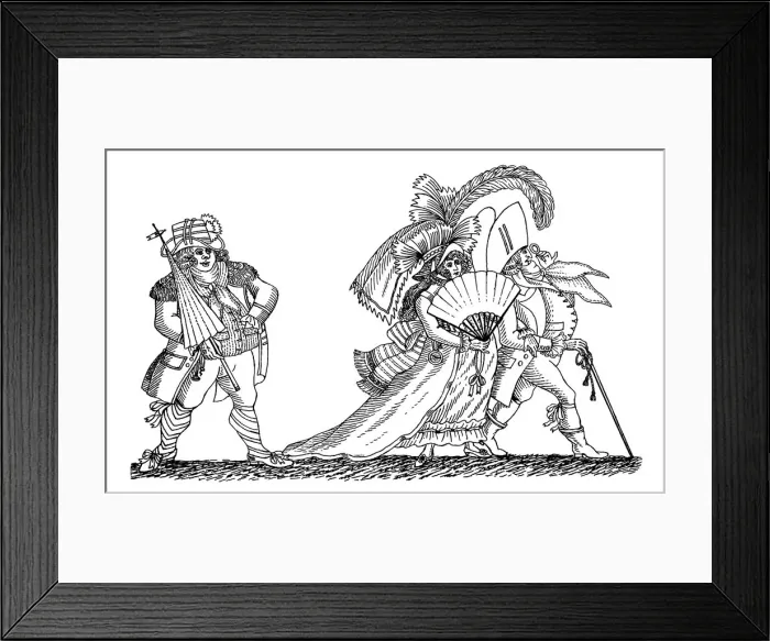 Framed Print : People of consequence, 1794. Artist: John O Keeffe Framed Print : People of consequence, 1794. Artist: John O Keeffe