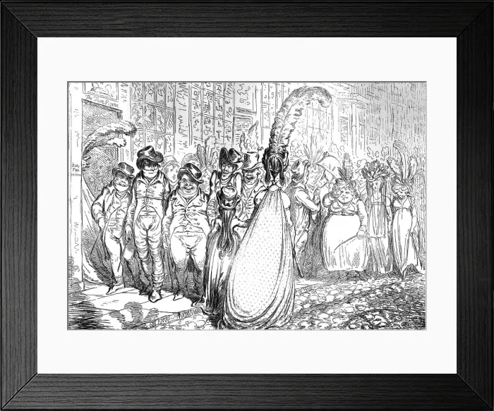 Framed Print : High Change in Bond Street - ou - la Politesse du Grand Monde, 1796 Framed Print : High Change in Bond Street - ou - la Politesse du Grand Monde, 1796