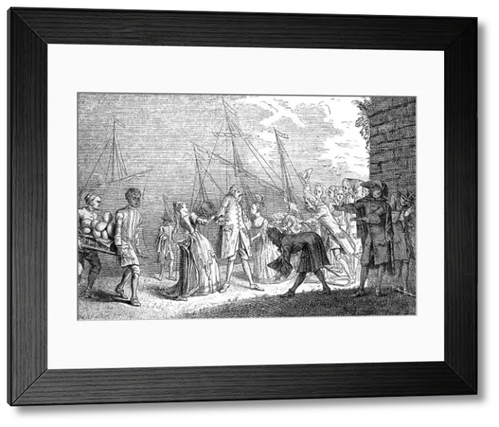 Framed Print : The Landing of Senesino, 1720 Framed Print : The Landing of Senesino, 1720
