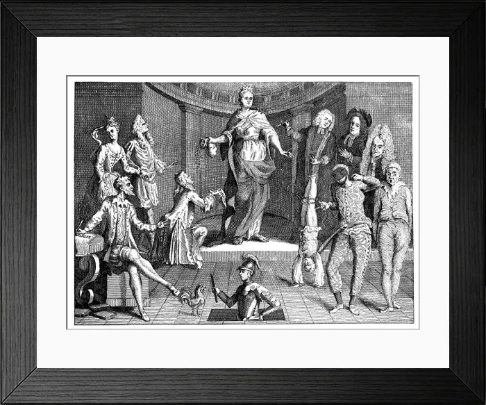 Framed Print : The judgement of the Queens Common Sense, 1736 Framed Print : The judgement of the Queens Common Sense, 1736