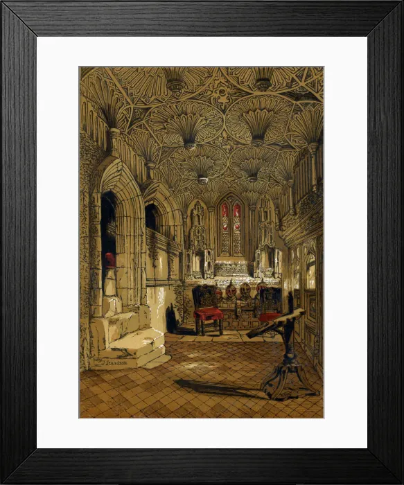 Framed Print : Chantry Chapel, Adjoining the Beauchamp Chapel, Warwick, 1845. Artist: John Scandrett Harford Framed Print : Chantry Chapel, Adjoining the Beauchamp Chapel, Warwick, 1845. Artist: John Scandrett Harford