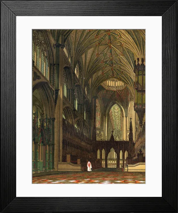 Framed Print : Choir of Ely Cathedral, Cambridgeshire, 19th century
