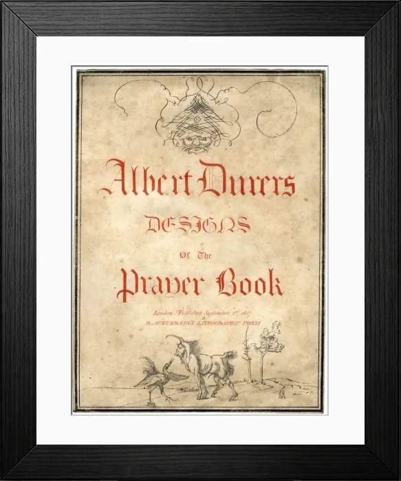 Framed Print : Albert Durers Designs for the Prayer Book, 1817. Artist: Albrecht Durer Framed Print : Albert Durers Designs for the Prayer Book, 1817. Artist: Albrecht Durer