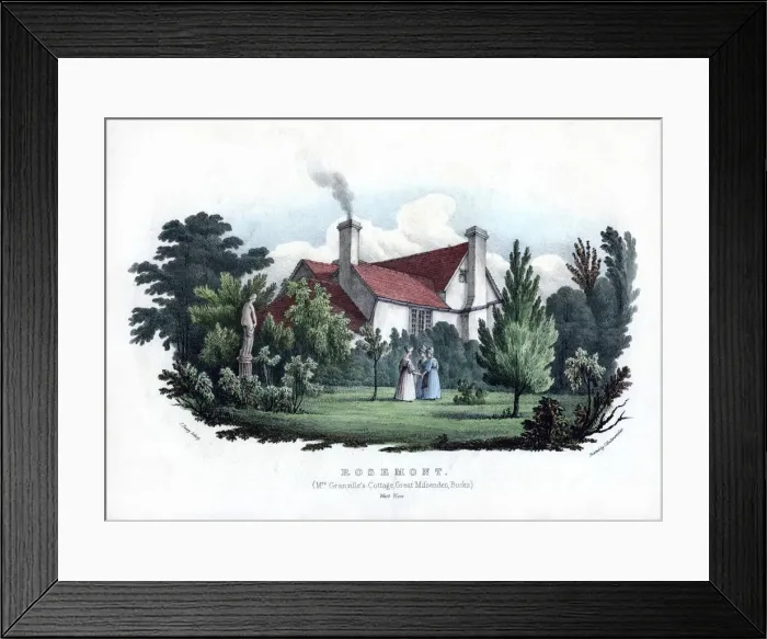 Framed Print : Mrs Granvilles cottage, Great Missenden, Buckinghamshire, 19th century. Artist: J Perry Framed Print : Mrs Granvilles cottage, Great Missenden, Buckinghamshire, 19th century. Artist: J Perry