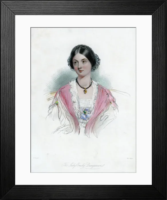 Framed Print : Lady Emily Dungarvon, 19th century. Artist: WH Mote Framed Print : Lady Emily Dungarvon, 19th century. Artist: WH Mote