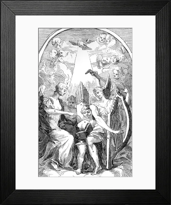 Framed Print : A Satire on the Altar-piece by Kent in St Clement Danes Church, Westminster, 1725. Artist: William Hogarth Framed Print : A Satire on the Altar-piece by Kent in St Clement Danes Church, Westminster, 1725. Artist: William Hogarth
