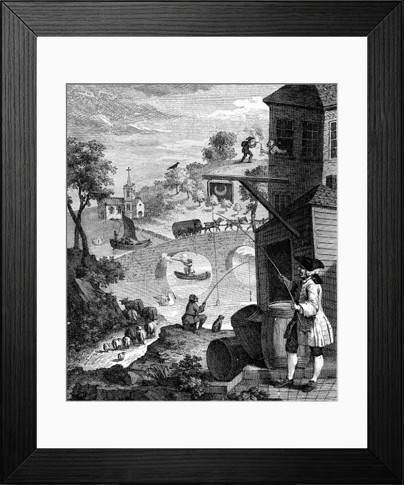 Framed Print : False Perspective, 1753. Artist: Luke Sullivan Framed Print : False Perspective, 1753. Artist: Luke Sullivan