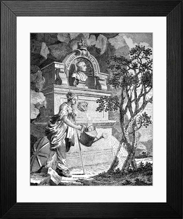 Framed Print : Frontispiece to the artists catalogue, c1760s. Artist: Charles Grignion Framed Print : Frontispiece to the artists catalogue, c1760s. Artist: Charles Grignion