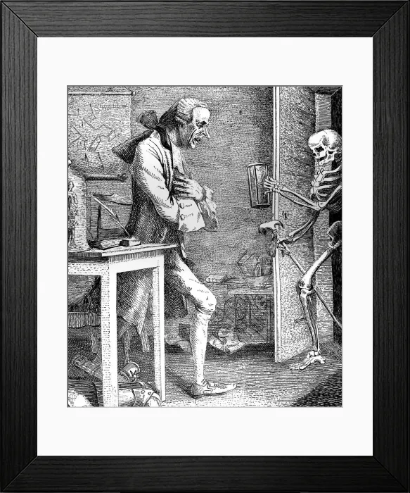 Framed Print : Sterne and Death. 1768. Artist: Thomas Patch Framed Print : Sterne and Death. 1768. Artist: Thomas Patch