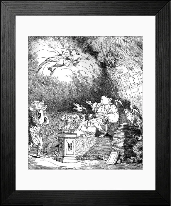 Framed Print : The Reviewers Cave, 1765. Artist: Mortimer Framed Print : The Reviewers Cave, 1765. Artist: Mortimer