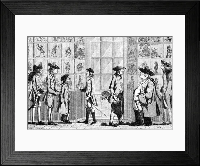 Framed Print : The Macaroni Print Shop, 1772 Framed Print : The Macaroni Print Shop, 1772