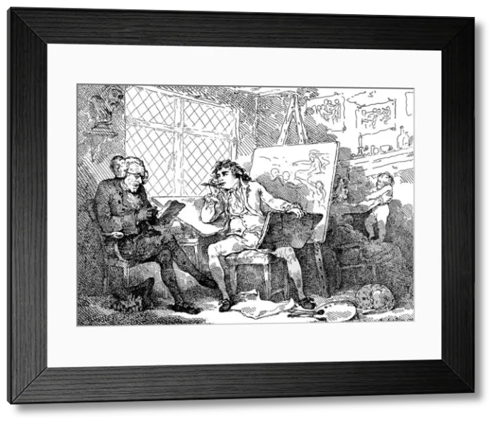 Framed Print : The Historian animating the mind of a young painter, 1784. Artist: Thomas Rowlandson Framed Print : The Historian animating the mind of a young painter, 1784. Artist: Thomas Rowlandson
